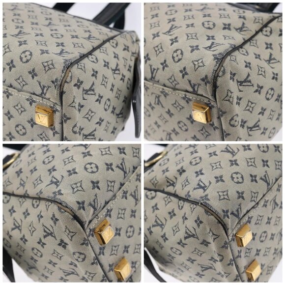 LOUIS VUITTON Monogram Mini Josephine PM Hand Bag Blue M92049 LV Auth 140953 - Picture 14 of 16